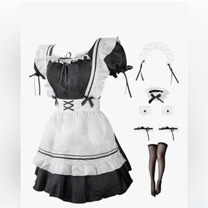 Black and White Maid Costume